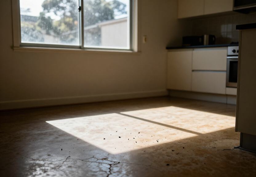 Cockroach infestation in Bonnet Bay kitchen before treatment